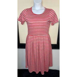 LuLaRoe Amelia Dress Striped - Large